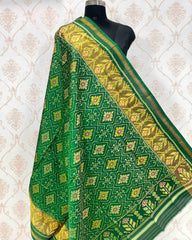 Green Panchanda Designer Patola Dupatta