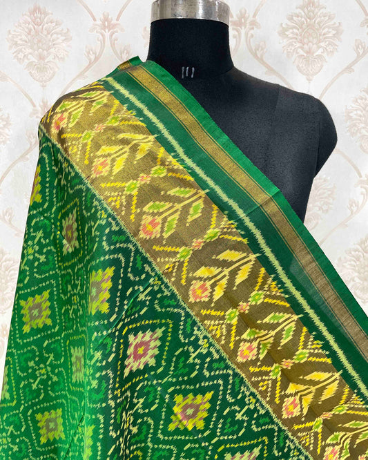 Green Panchanda Designer Patola Dupatta