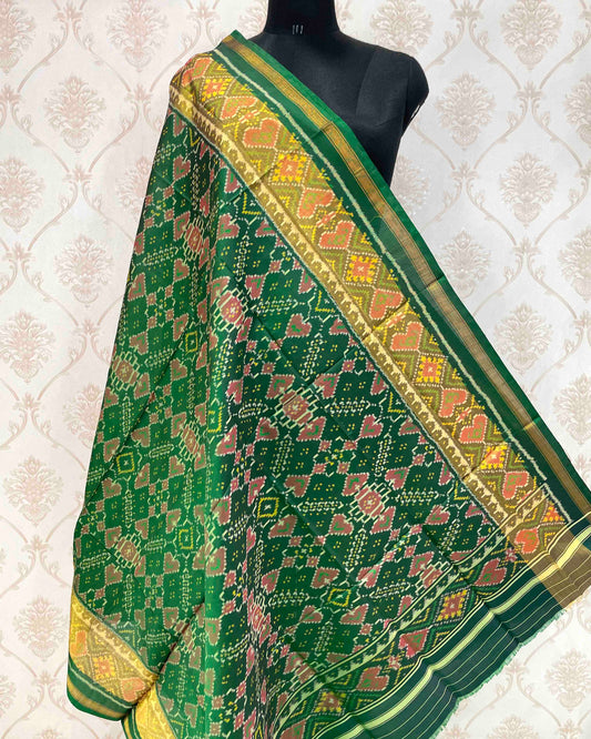 Green Manekchowk Designer Patola Dupatta