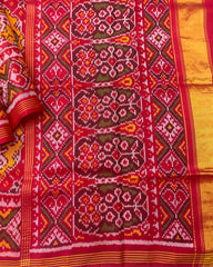 Red & Yellow Big Figure Narikunj Designer Patola Saree