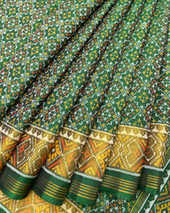 Green Buttonful Designer Patola Saree