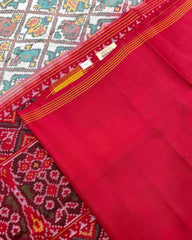 Red & White Narikunj Designer Patola Saree