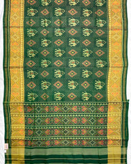 Green Narikunj Doted Designer Patola Saree