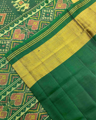 Green Narikunj Doted Designer Patola Saree