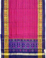 Blue & Pink Booty Designer Patola Saree