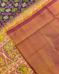 Peach & Berry Manekchowk Designer Patola Saree