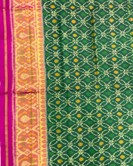 Pink & Green Sod Sitara Designer Patola Saree