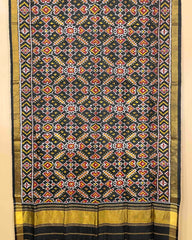 Black Manekchowk Designer Patola Dupatta SindhoiPatolaArt