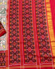 Red & White Narikunj Designer Patola Saree