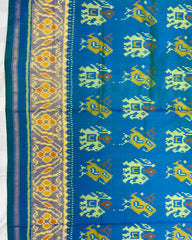 Sky Blue Narikunj Designer Patola Saree