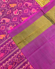 Purple Circle Narikunj Designer Patola Saree