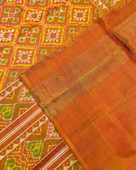 Golden Panchanda Designer Patola Saree