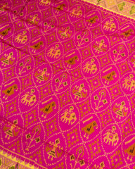 Pink Narikunj Designer Patola Saree