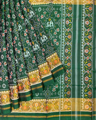 Green Navratan with Elephant Designer Patola Saree