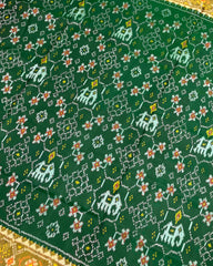 Green Navratan with Elephant Designer Patola Saree