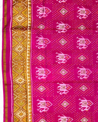 Pink Narikunj with Doted Panchanda Designer Patola Saree