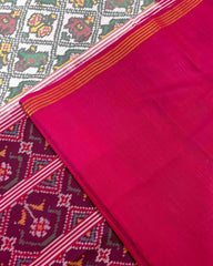 Pink & White Narikunj Designer Patola Saree