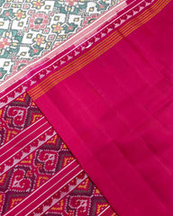 Pink & White Navratan Designer Patola Saree