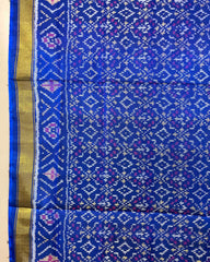 Blue Buttonful Designer Patola Dupatta