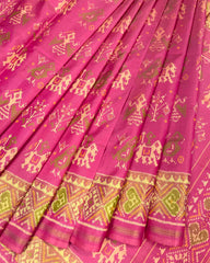 Light Pink Narikunj Designer Patola Saree