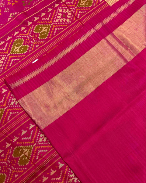 Pink Color Digital Print Patola Saree