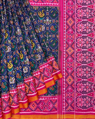 Pink & Blue Narikunj Designer Patola Saree