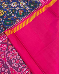 Pink & Blue Narikunj Designer Patola Saree