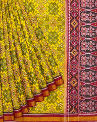 Red & Yellow Navratan Designer Patola Saree