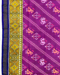 Blue & Purple Leheriya Narikunj Designer Patola Saree