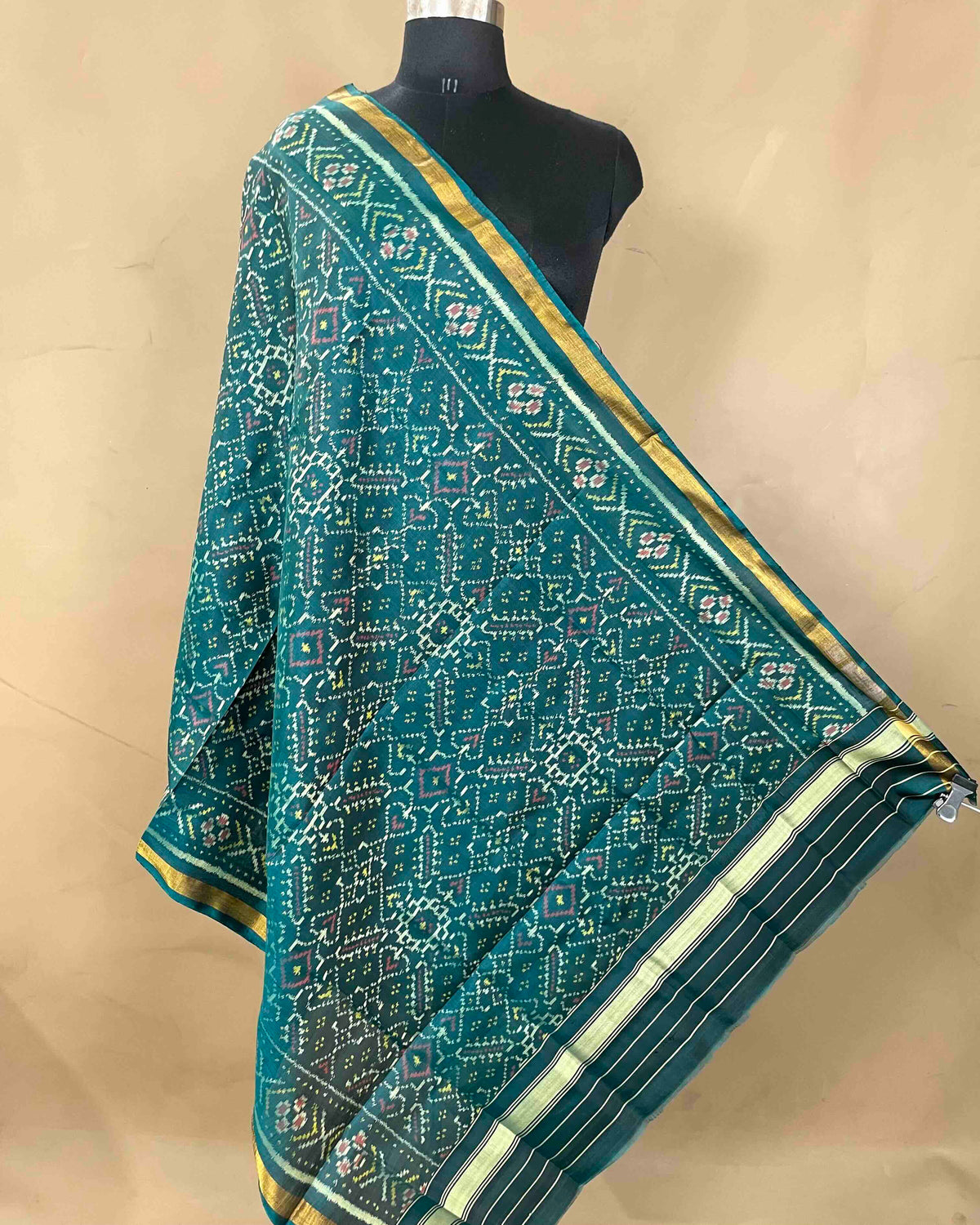 Turquoise Manekchowk Patola Dupatta