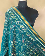 Turquoise Manekchowk Patola Dupatta