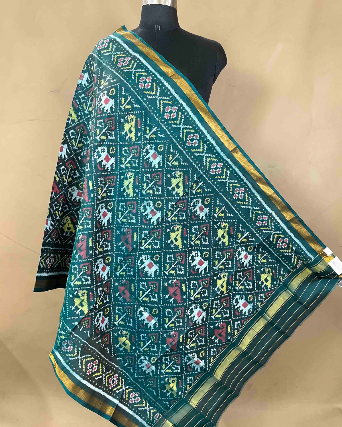 Turquoise Narikunj Patola Dupatta