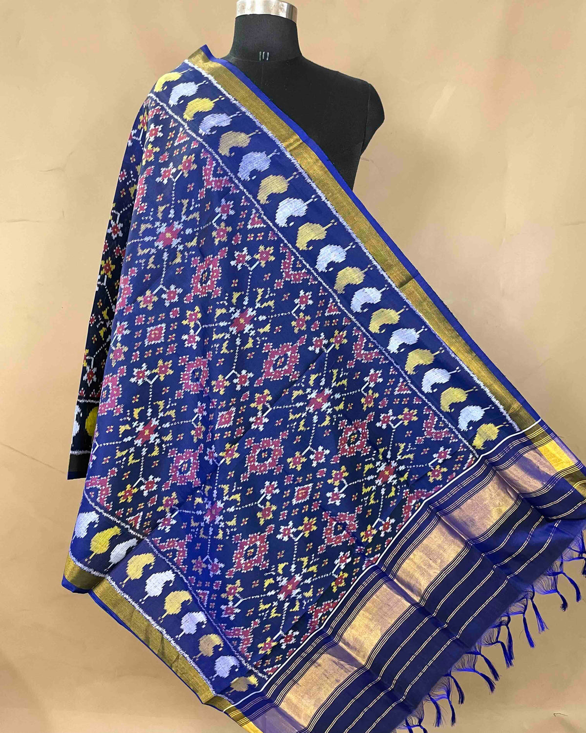 Blue Navratan Patola Dupatta