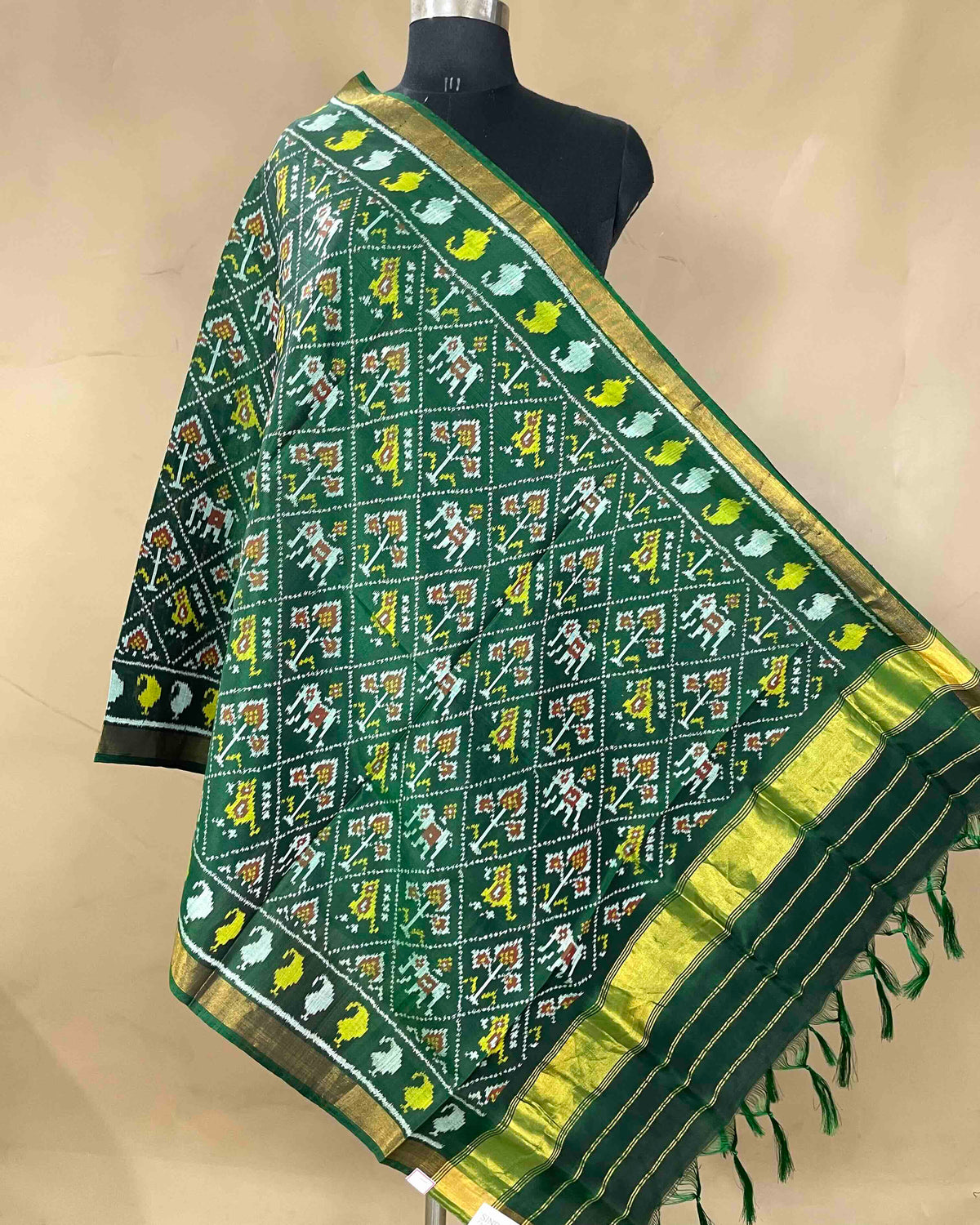 Green Narikunj Patola Dupatta