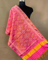 Peach Pink Navratan Patola Stole