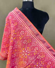 Peach Pink Navratan Patola Stole