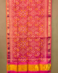 Peach Pink Navratan Patola Stole