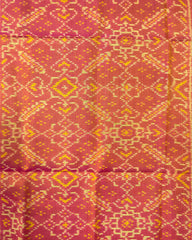 Peach Pink Manekchowk Patola Stole