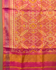 Peach Pink Manekchowk Patola Stole