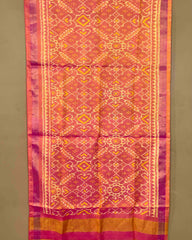 Peach Pink Manekchowk Patola Stole