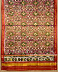 Red & Pink Navratan Tissue Patola Dupatta