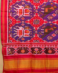 Red & Purle Big Figure Narikunj Patola Dupatta