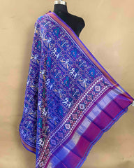 Blue & Purple Narikunj Designer Patola Dupatta