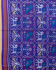 Blue & Purple Narikunj Designer Patola Dupatta