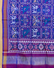 Blue & Purple Narikunj Designer Patola Dupatta