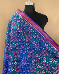 Purple & Turquoise Navratan Patola Dupatta