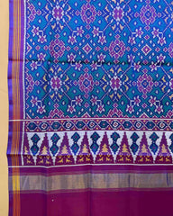 Purple & Turquoise Navratan Patola Dupatta