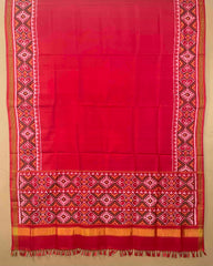 Red Plain Patola Dupatta