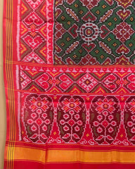 Red & Green Manekchowk Patola Dupatta