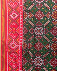 Red & Green Manekchowk Patola Dupatta